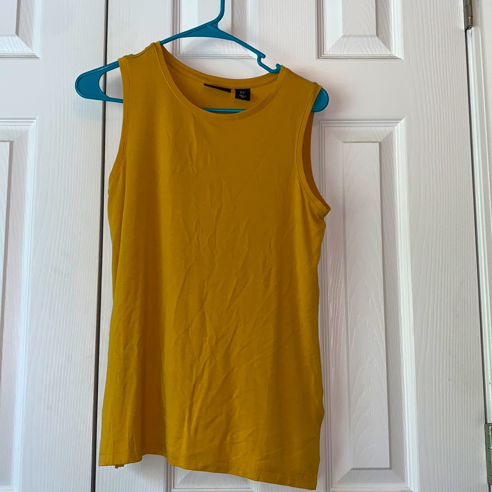 Adrienne Vittadini Yellow Tank Top - Women’s size Small